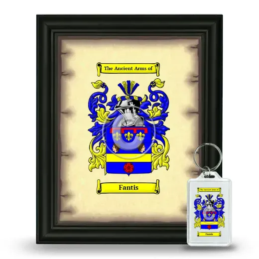 Fantis Framed Coat of Arms and Keychain - Black