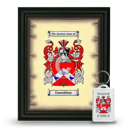 Fanwithay Framed Coat of Arms and Keychain - Black