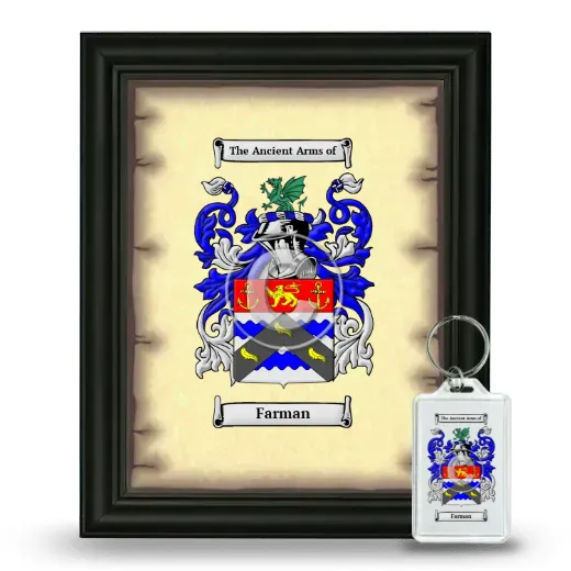 Farman Framed Coat of Arms and Keychain - Black