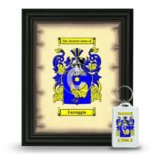 Farruggia Framed Coat of Arms and Keychain - Black