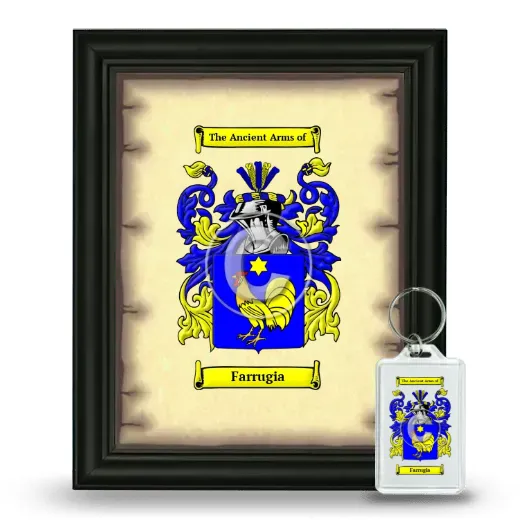 Farrugia Framed Coat of Arms and Keychain - Black
