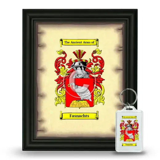 Fasnachts Framed Coat of Arms and Keychain - Black