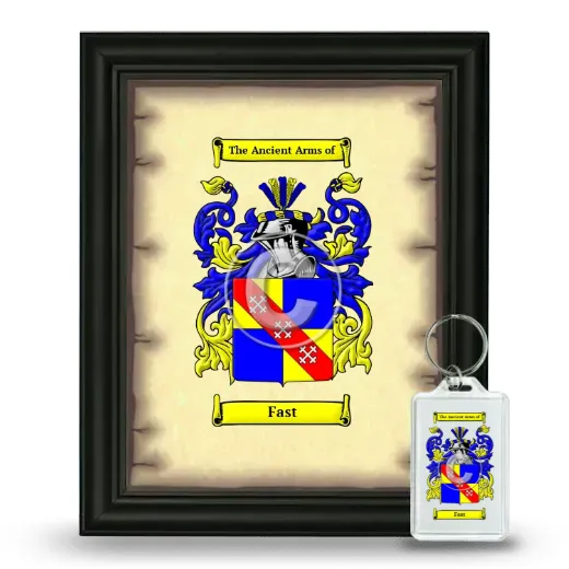 Fast Framed Coat of Arms and Keychain - Black