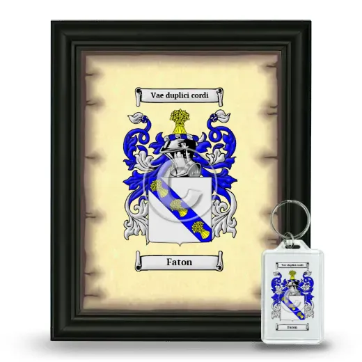 Faton Framed Coat of Arms and Keychain - Black