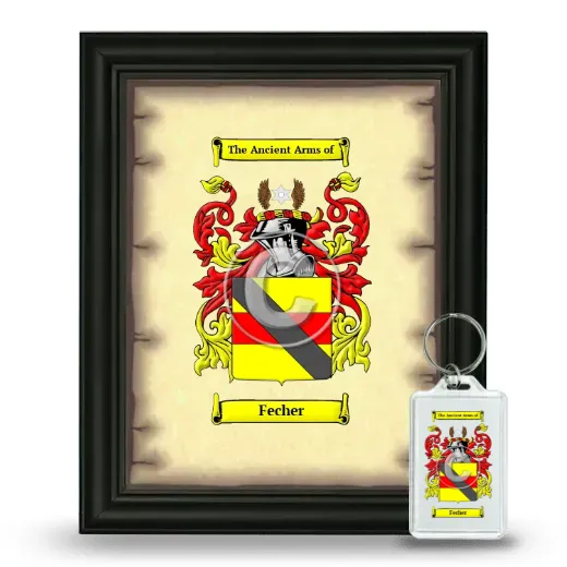 Fecher Framed Coat of Arms and Keychain - Black
