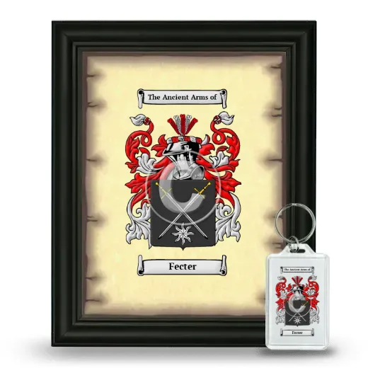 Fecter Framed Coat of Arms and Keychain - Black