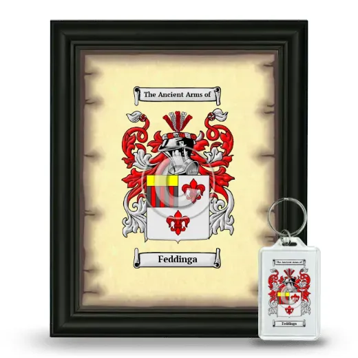 Feddinga Framed Coat of Arms and Keychain - Black