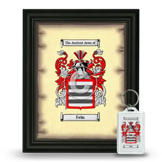 Fein Framed Coat of Arms and Keychain - Black