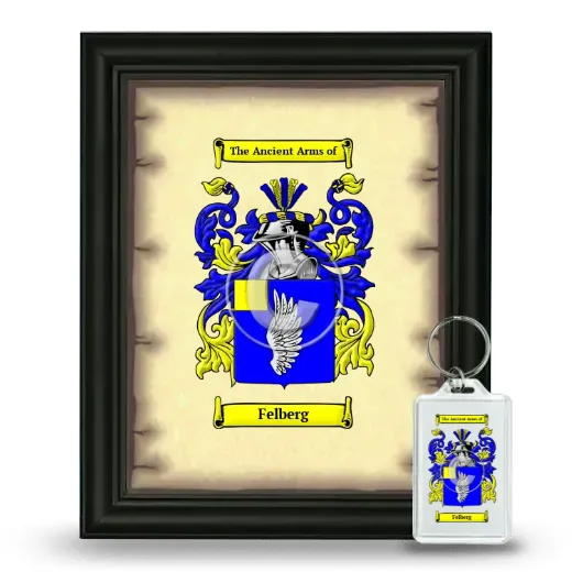 Felberg Framed Coat of Arms and Keychain - Black