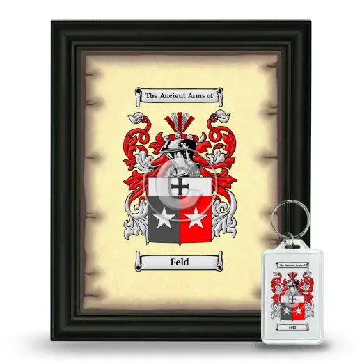 Feld Framed Coat of Arms and Keychain - Black