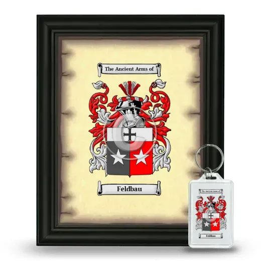 Feldbau Framed Coat of Arms and Keychain - Black