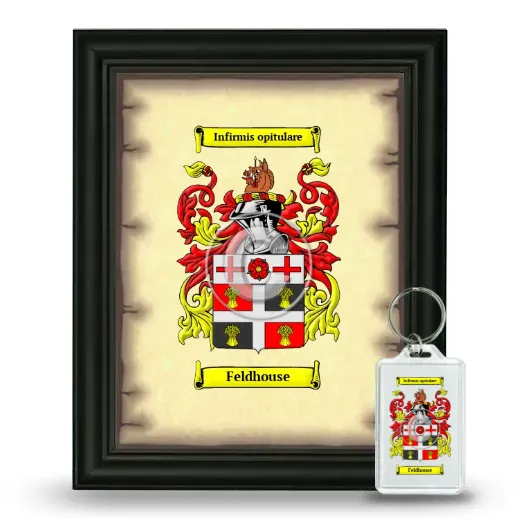 Feldhouse Framed Coat of Arms and Keychain - Black