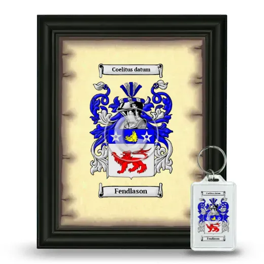 Fendlason Framed Coat of Arms and Keychain - Black