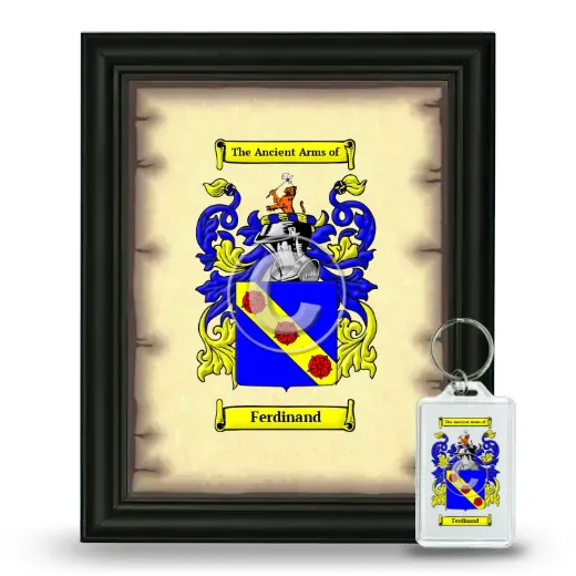Ferdinand Framed Coat of Arms and Keychain - Black