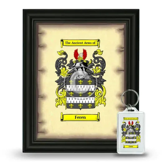 Feren Framed Coat of Arms and Keychain - Black