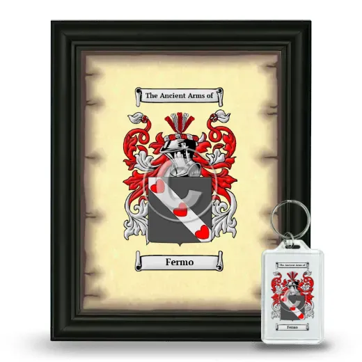 Fermo Framed Coat of Arms and Keychain - Black