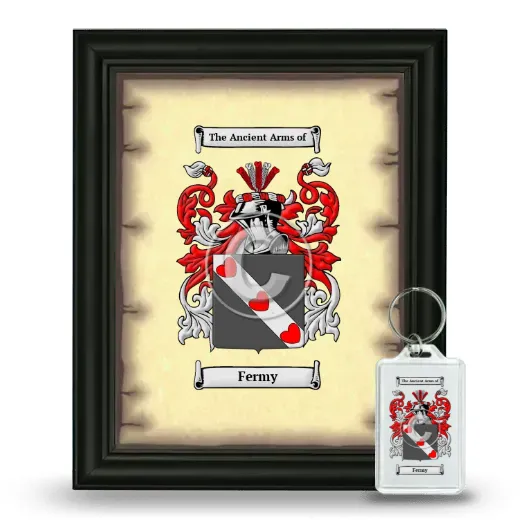 Fermy Framed Coat of Arms and Keychain - Black