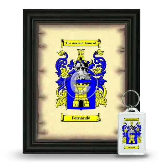 Fernande Framed Coat of Arms and Keychain - Black