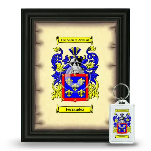 Ferrandez Framed Coat of Arms and Keychain - Black