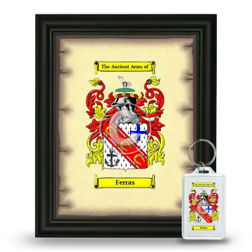 Ferras Framed Coat of Arms and Keychain - Black