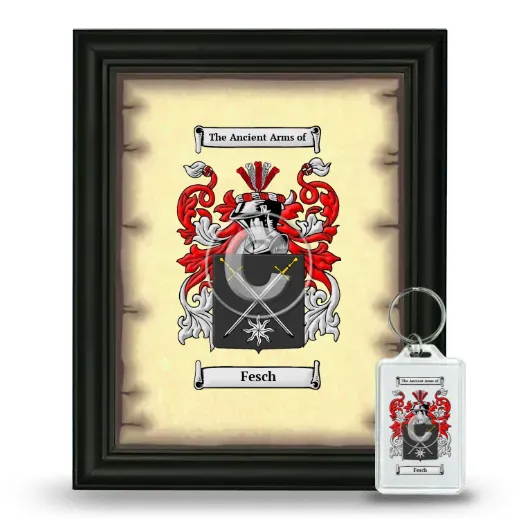 Fesch Framed Coat of Arms and Keychain - Black