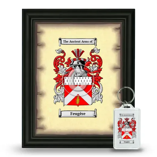 Feugère Framed Coat of Arms and Keychain - Black