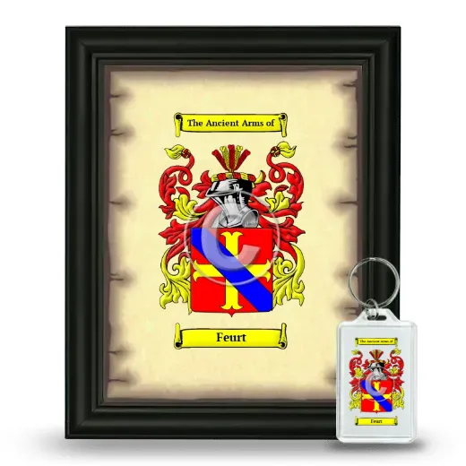 Feurt Framed Coat of Arms and Keychain - Black