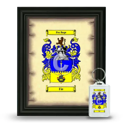 Fie Framed Coat of Arms and Keychain - Black