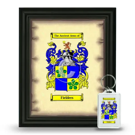 Fielders Framed Coat of Arms and Keychain - Black