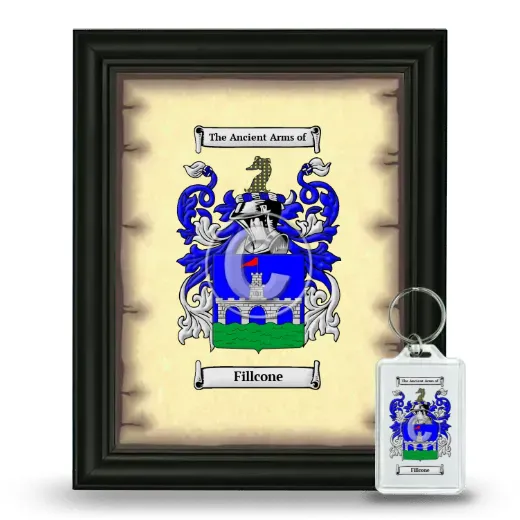 Fillcone Framed Coat of Arms and Keychain - Black