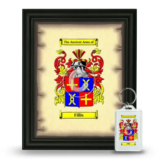 Fillis Framed Coat of Arms and Keychain - Black