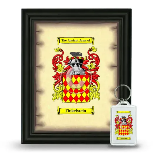Finkelstein Framed Coat of Arms and Keychain - Black