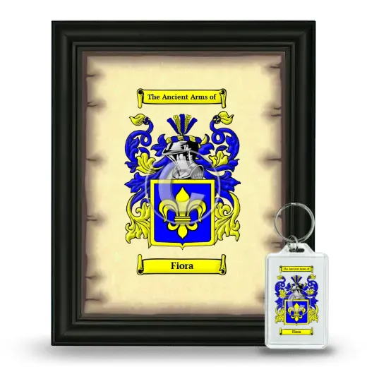 Fiora Framed Coat of Arms and Keychain - Black