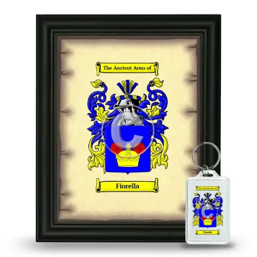 Fiorella Framed Coat of Arms and Keychain - Black
