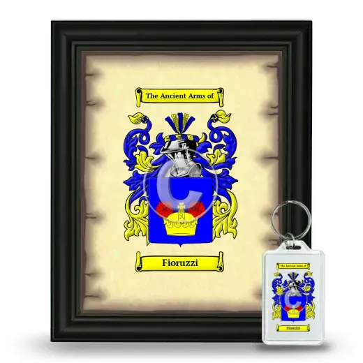 Fioruzzi Framed Coat of Arms and Keychain - Black