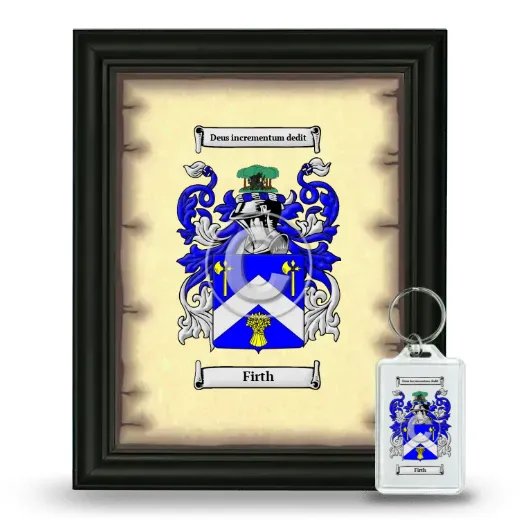 Firth Framed Coat of Arms and Keychain - Black