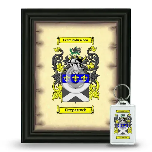Fitzpatryck Framed Coat of Arms and Keychain - Black
