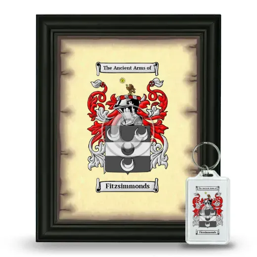 Fitzsimmonds Framed Coat of Arms and Keychain - Black