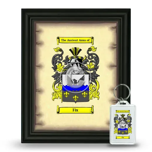 Fix Framed Coat of Arms and Keychain - Black