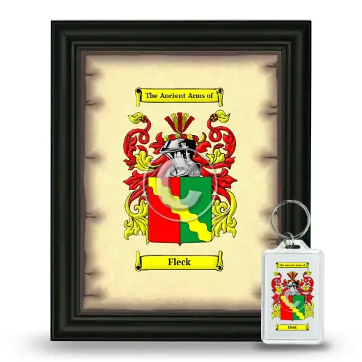 Fleck Framed Coat of Arms and Keychain - Black