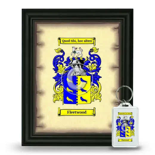 Fleetwood Framed Coat of Arms and Keychain - Black