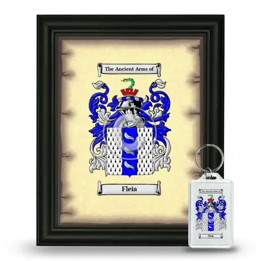 Fleia Framed Coat of Arms and Keychain - Black