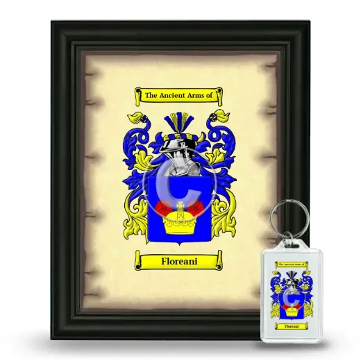 Floreani Framed Coat of Arms and Keychain - Black