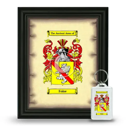 Foise Framed Coat of Arms and Keychain - Black