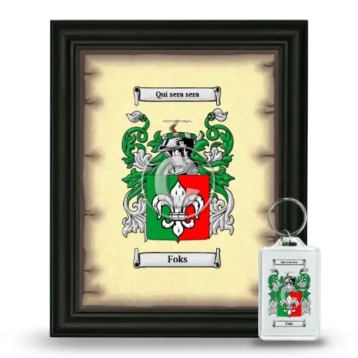 Foks Framed Coat of Arms and Keychain - Black