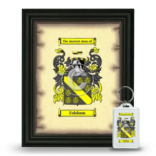 Folsham Framed Coat of Arms and Keychain - Black