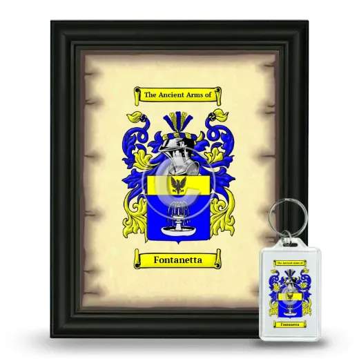 Fontanetta Framed Coat of Arms and Keychain - Black