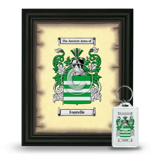 Fontelle Framed Coat of Arms and Keychain - Black
