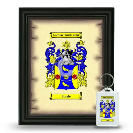 Forde Framed Coat of Arms and Keychain - Black