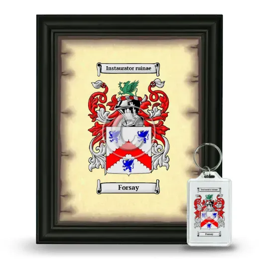 Forsay Framed Coat of Arms and Keychain - Black